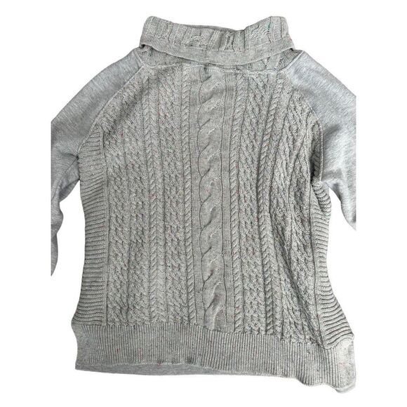 Joseph A. Gray Colorful Speckles Knit Fleece Sweater Cowl Neck Size Petite Large - Picture 5 of 10